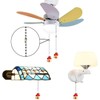Hyamass 12 inch Ceiling Fan Pull Chain Extension Mushroom House