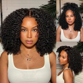 250% Density Kinky Curly Wig Human Hair 13X6 HD Lace Front Curly Human Hair Wig With Baby Hair Afro Kinkys Curly Wig For Women Real Human Hair 16inch