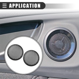 Motoforti Car Audio Speaker Cover, Mesh Subwoofer Grill Horn Guard Protector, 6 Inch, Plastic, Black, 2pcs