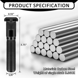 SAQXK 8 Pack 5/8" x 3.5" Wheel Stud, 007-115-00 for Dexter 10K/12K Axle
