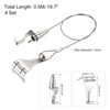 sourcing map Picture Hanging Wire Kit, 4Set 0.5M Hanging Wire