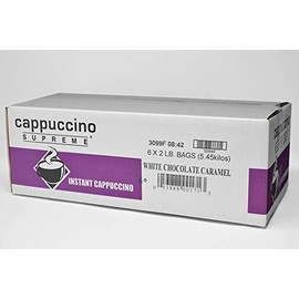 Cappuccino Supreme White Chocolate Caramel Instant Cappuccino Mix 6 x 2 lbs
