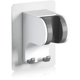 JONKEAN JONKEAN Duschkopfhalterung ohne Bohren, 3M Kleber Handbrause Halterung, 45?? Verstellbare Duschbrause Halterung, Duschhalterung, Dusche Brausehalter mit 2 Haken (2.Wei?, 1 St??ck)