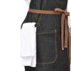 DingSay Trendy Denim Chef Apron with Pockets, Mens Womens Professional