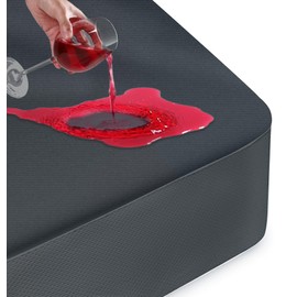 Waterproof Mattress Protector Emperor, Premium Mattress Covers 200x200cm, Breathable, Waterproof bed sheet with 30cm depth Pockets rubber Mattress Protector -Grey