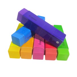 Colorful Erasers 7 Pack Pencil Erasers Cuboid Erasers for Kids Bulk for Students School Supplies Office Prize Gifts (Colorful)
