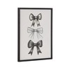 Kate and Laurel Coquette Preppy Retro Girly Black Bows Framed