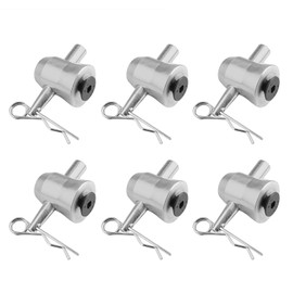 OTTFF 6Pack Aluminum Half Conical Coupler with Clips Pins for Stage Truss Bed Plate Fit F34 F33