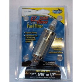 Seachoice Universal 1/4, 5/16 or 3/8 Inch In Line Fuel Filter for Carbureted OB Engines