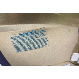 Warning Label Decal for Football Helmets (Teal) - Green Gridiron