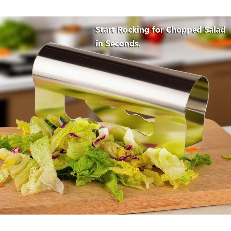 TanDraji Salad Chopper with Protective Cover - Double Blade Salad
