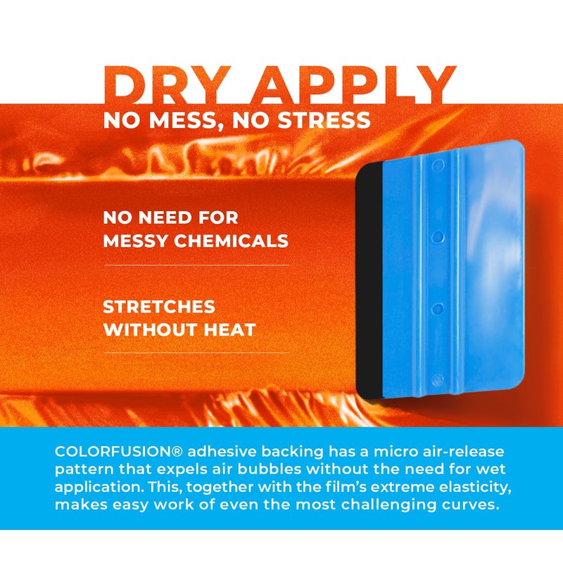 ColorFusion PPF by VViViD, Gloss Flame Orange Dry Apply PPF