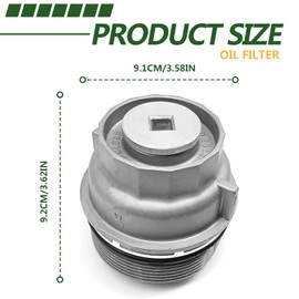 NOTISH Engine Oil Filter Cap Oil Housing with Oil Plug-Compatible with Toyota Tundra Rav4 4Runner Camry Highlander Tacoma Avalon Sienna Venza Lexus RX350-OE 15620-31060 917-016 15643-31050 1564331050