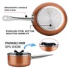 Gourmet Edge Stackable Stainless Steel Nonstick Cookware Set, Pots W/