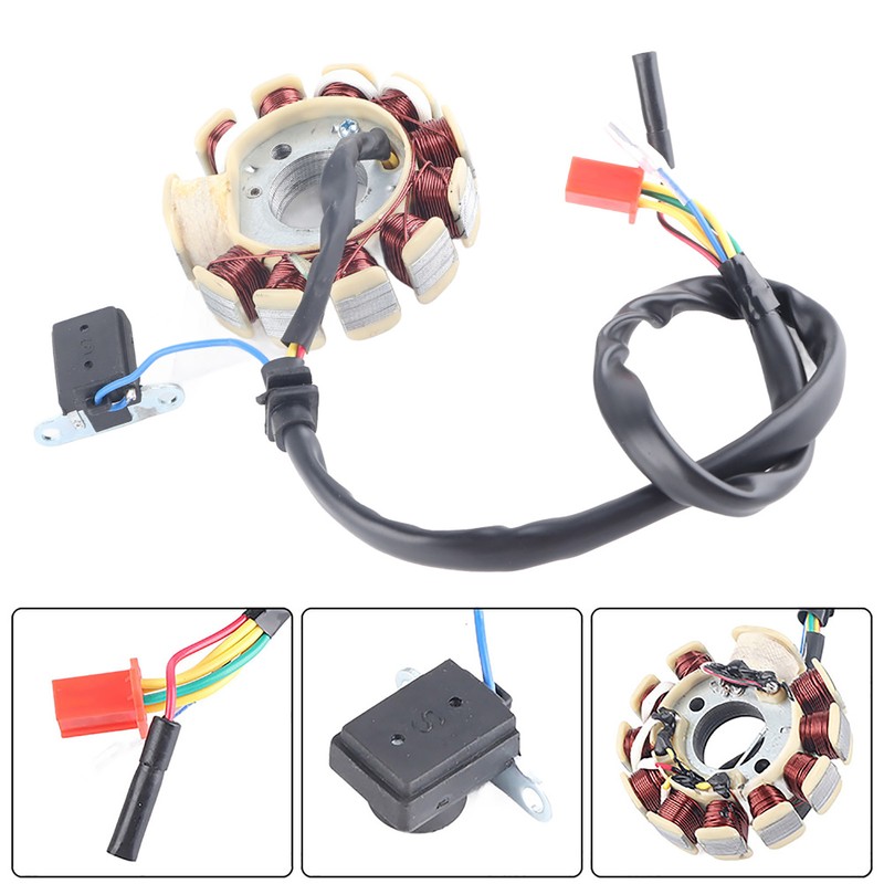 11 Pole Coils Magneto Generator Stator Fit for 150cc Gy6