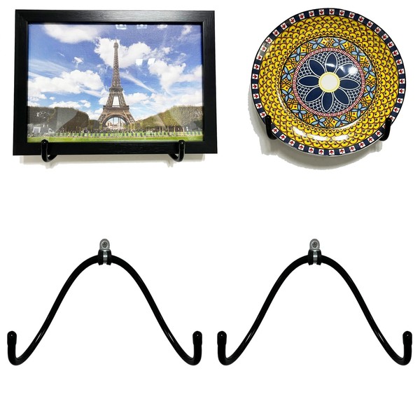 2 Pack Adjustable Plate Hangers,Wall Mount Plate Display Stands Holders,