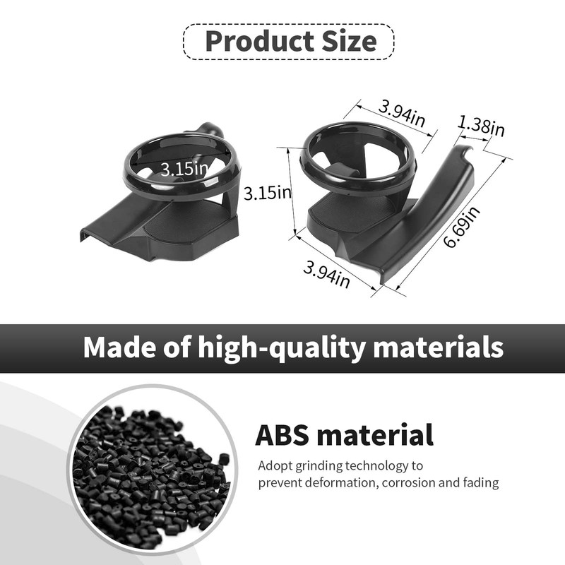 CheroCar JL Cup Holder Right-Side Door Cup Holder for Jeep