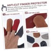IWOWHERO Finger Protector Set 10pcs Leather Thimble Covers for Craft