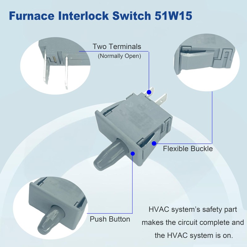 LONYE 102317-01 Furnace Door Switch Replacement for Lennox Furnace 51W15