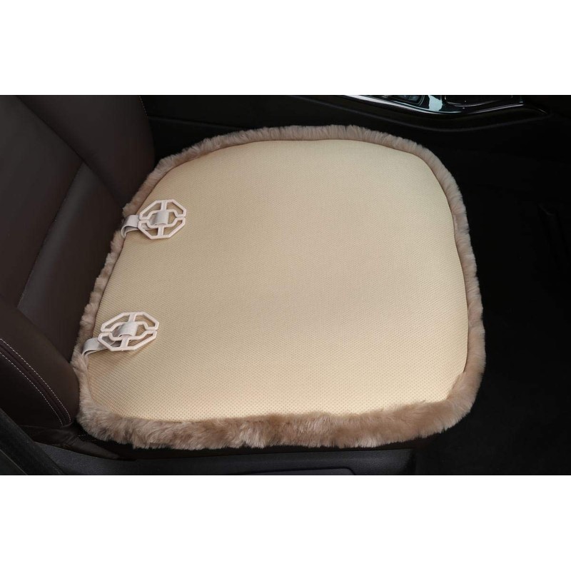 Sisha-A Sheepskin Seat Cushion Cover Wholehide Short Wool Seat Pad