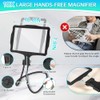 Large 10X Magnifying Glass with Light, Hands Free Magnifying Glass