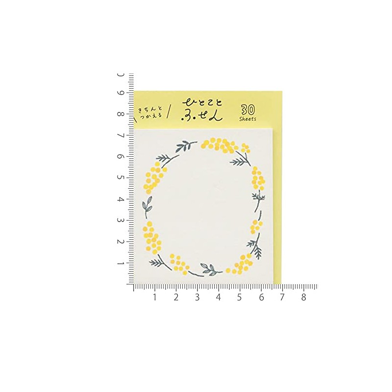 Hitokoto Fusen QF125 30 Sheets (Blue Flowers)