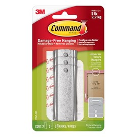 3M Command ganchos universales para cuadros con tiras establizadoras ganchos y tiras