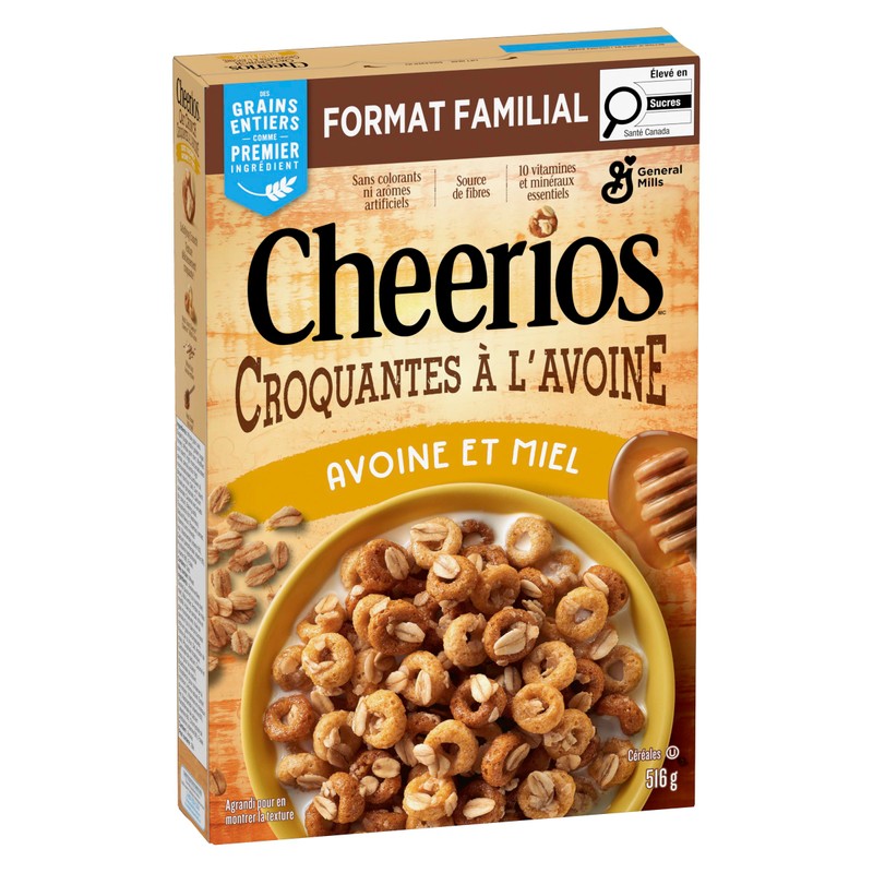 Cheerios Oat Crunch Oats 'N Honey Cereal, 516g/18.2 oz