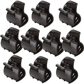 Yishenyishi 10 Pack Black Jaw Clips For Thick Hair, Non-slip Hair Claw Clip for Women and Girls (Medium 2)