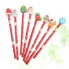 Cabilock 24 Pieces Christmas Pencils with Eraser Cartoon Pencils for
