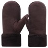 Harssidanzar Mittens Gloves For Womens,Winter Sheepskin Shearling Heated Warm Furry