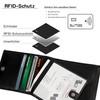 Hans Kniebes Men's Leather Wallet, Flat Wallet in Landscape Format