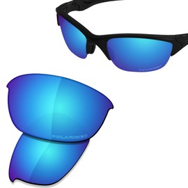 Saucer Premium Replacement Lenses and Rubber Kits for Oakley Half Jacket 2.0 OO9144 Sunglasses, High Defense - Glacier Blue Polarised
