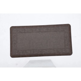 Modern Thick PVC Novelty Kitchen Runner Mat Set Waterproof Stain Resistant Antimicrobial Cushioned Non-Slip Washable Bathroomsize: 20'*30', color: Black