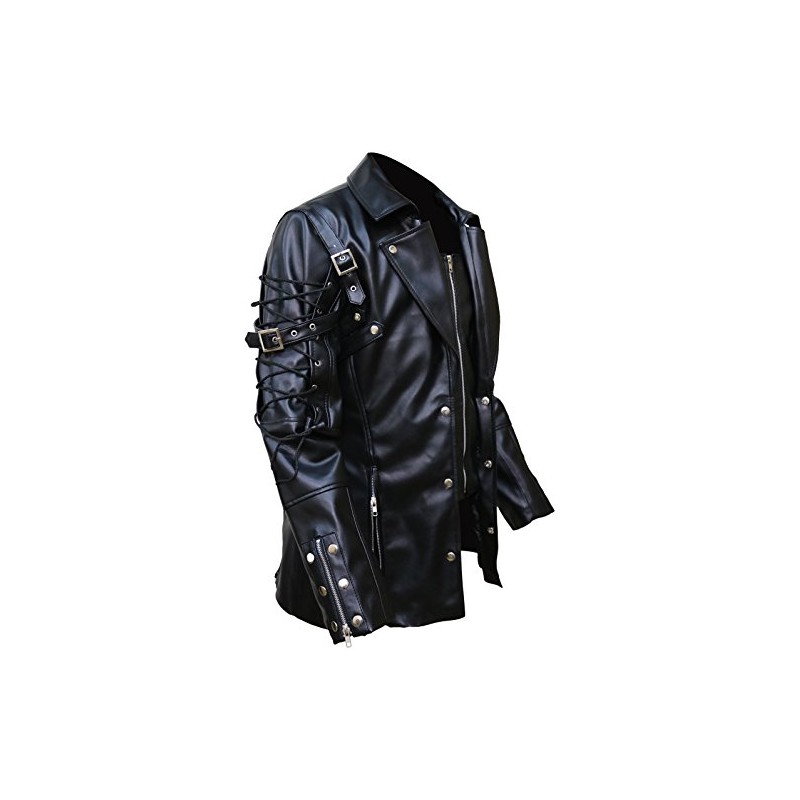 The Jasperz Punk Rave Poison Black & Maroon Jacket Mens
