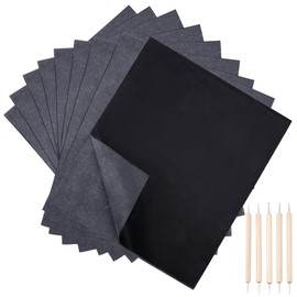 PH PandaHall 8 Sheets Carbon Papers with 5pcs Tracing Stylus Graphite Transfer Paper 20.3x36 Inch Waxed Carbon Transfer Paper Embossing Tools Tracing Dotting Tools for Sketch Drawing Wood Paper Canvas