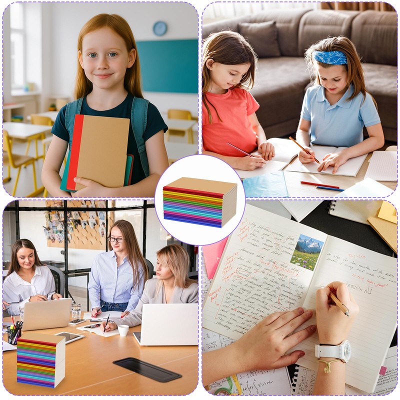 100 Pack A5 Notebooks Bulk, 8.3 x 5.5 inch Ruled