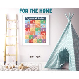 Sign Language Posters for Classroom - 3 Pack ASL Alphabet Poster, Numbers, Emotions Chart for Kids. ASL Posters for Classrooms 16x20", Dry Erase