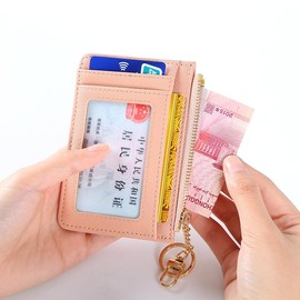 Lumbor37 Tarjetero Pequeño para Monedas, Cartera para Mujer de Piel con Bloqueo RFID, Tarjeteros de Moda para Mujer (rosado)