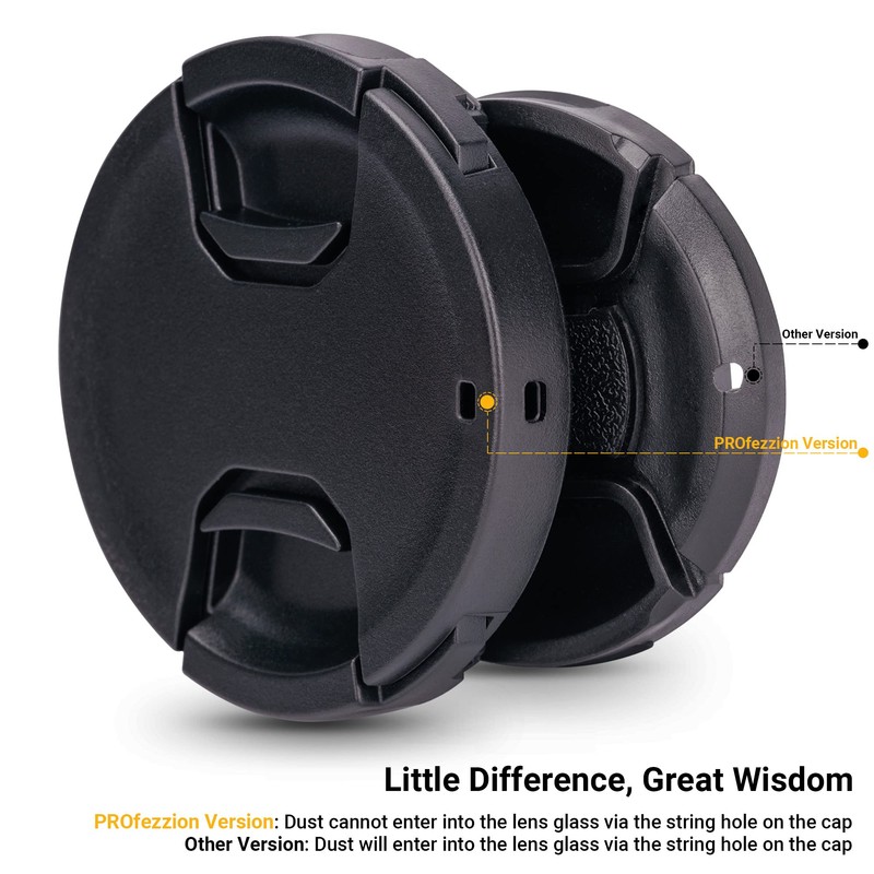 2-Pack 40.5mm Front Lens Cap Cover with Deluxe Cap Keeper