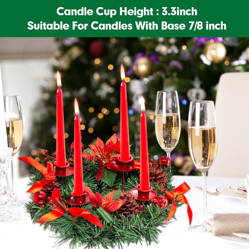 Christmas Advent Wreath Fir Wreath Christmas Arrangement Decorative Wreath with