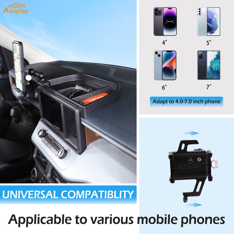 Aunginsy Center Console Dash Storage Tray Compatible with Ford Maverick