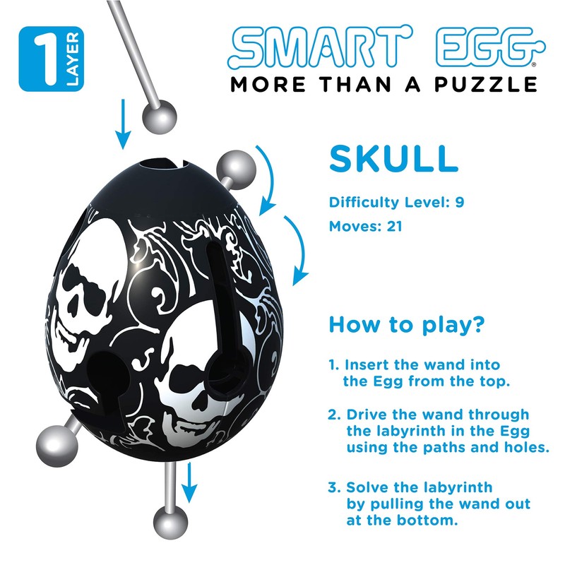 Smart Egg Skull: 3D Labyrinth Puzzle and Educational Toy for