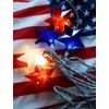 20-Light Patriotic Star String Lights, Red White and Blue LED