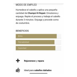 Shampoo Salerm Cabello Dañado Y Deshidratado Hi Repair 1 L