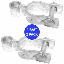1-3/8" Chain Link Fence Gate Frame Hinge - Use for 1-3/8" Outside Diameter Post/Pipe - Galvanized Chain Link Post Gate Frame Hinge - Nut/Bolt Included for Hinge (2 Pak)