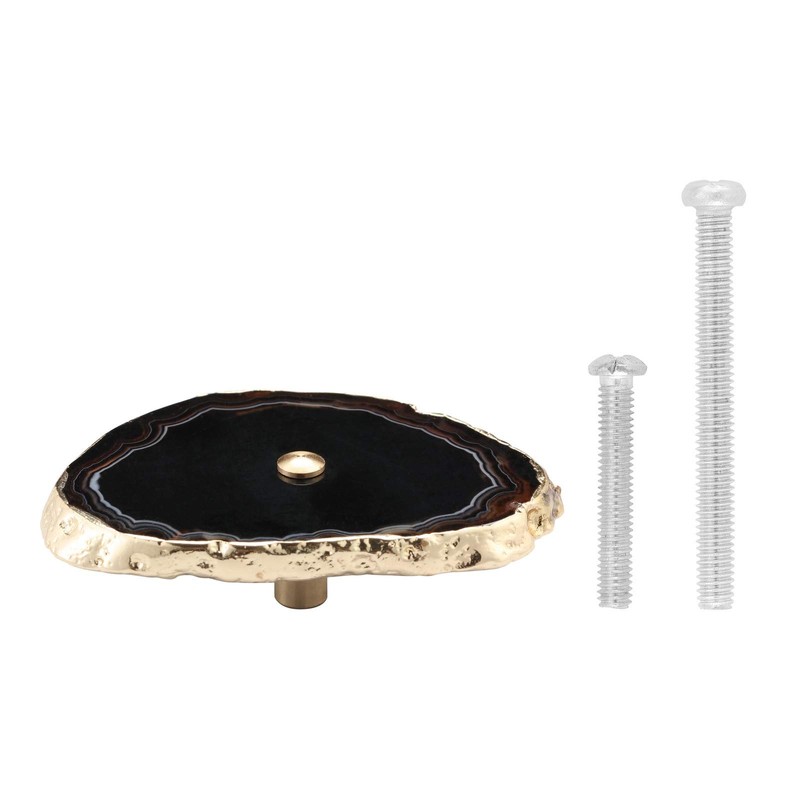 Mornajina 6 Packs Drawer Cabinet Knobs Natural Agate Pull Handles