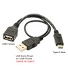 Cablecc USB-C Type-C USB 3.1 to USB 2.0 Female OTG
