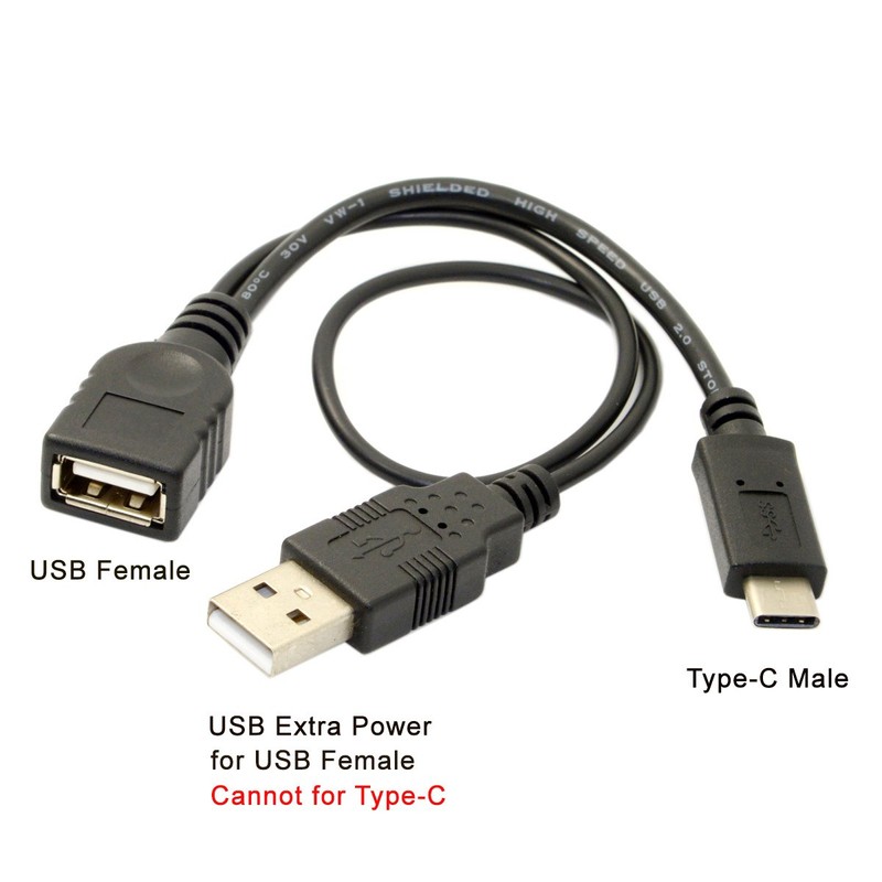 Cablecc USB-C Type-C USB 3.1 to USB 2.0 Female OTG