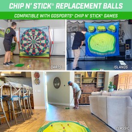 GoSports Chip N' Stick Replacement Sticky Golf Balls with Tote Bag - 16 Pack